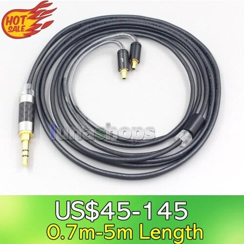 LN007092 2.5mm 4.4mm XLR 3.5mm Black 99% Pure PCOCC Earphone Cable For Sennheiser IE400 IE500 Pro