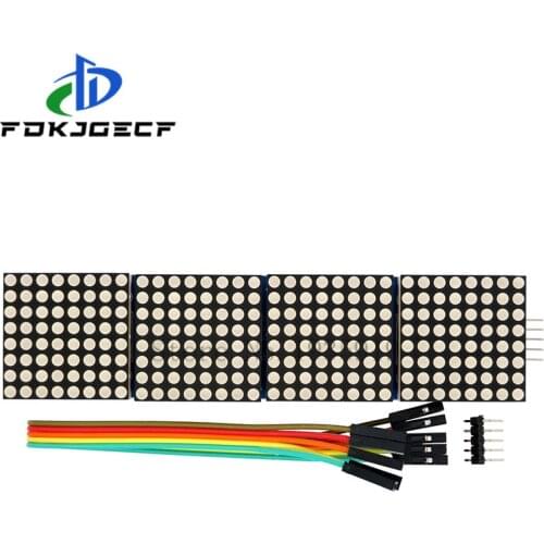 MAX7219 dot matrix module microcontroller module 4 in one display Red