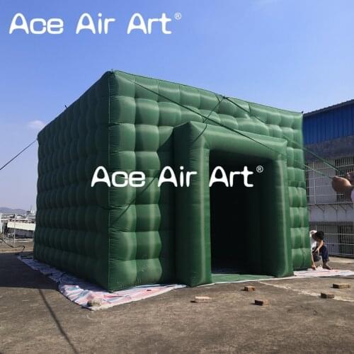 Customize giant green square building inflatable cube tent with one door for outdoor events