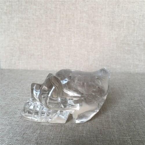 Natural cranium quartz crystal Stones wedding home decoration chakras treatment Halloween DIY gift Reiki skulls