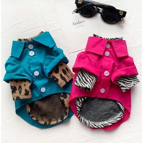 Spring and autumn solid color dog clothes small dogs Teddy Schnauzer Bichon clothes kitten shirt anti-hair falling clothes