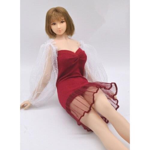 Phicen 1/6 Scale Female Soldier Accessories Sexy Bag Hip Wrap Breast Lace Dress