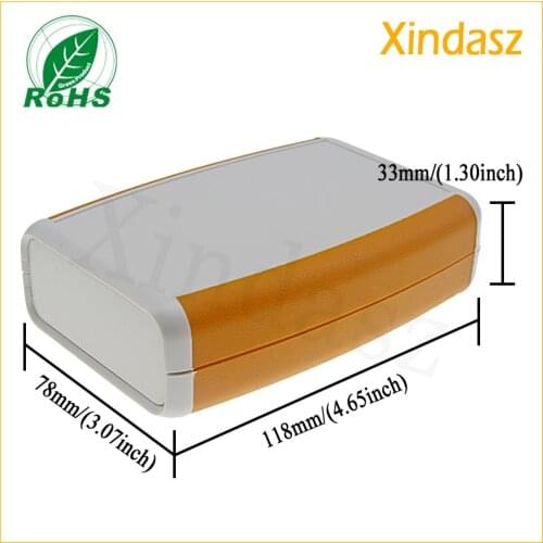 9V battery holder diy plastic instrument case portable handheld junction box pcb plastic device enclosure 118*78*33mm