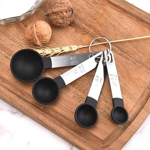 Portable Measuring Cup Steel Tools Flour Colour Durable Spoon Set Gadget Baking Coffee Plastic Kitchen
