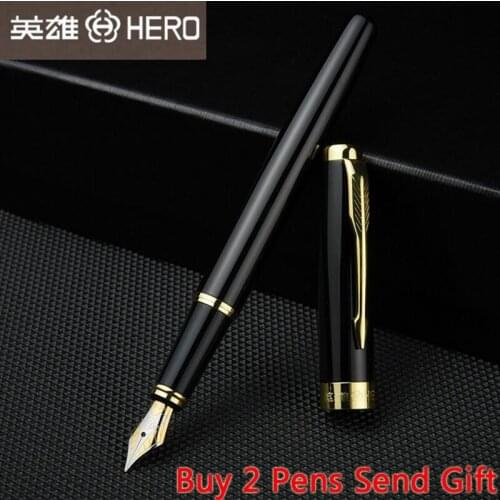 Classic Design Hero 1502 High Quality Metal Ink Fountain Pen Office Executive Writing Business Pen Buy 2 Pens Send Gift