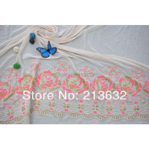 POz59 sewing machine embroidery + pearl sequins embroidery full skirt clothing embroidery fabrics, fabric, clothing bead cloth