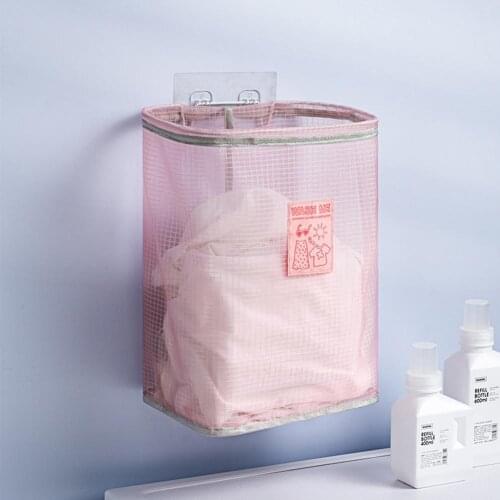 Laundry Hamper Convenient Wall-mounted Nylon All-purpose Dirty Clothes Storage Basket for Home