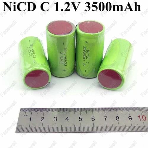 10pcs Brand nicd battery 1.2v 3500mah rechargeable battery c size ni-cd c size battery / c size batteries for power tool pack