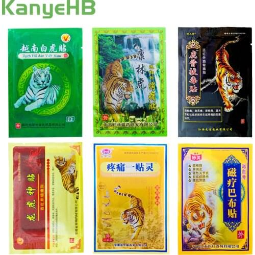 8Pcs/bag Of 6 Different Types Tiger Balm Pain Relief Patch Back Muscle Arthritis 100% Original Natural Herbal Medical Plaster