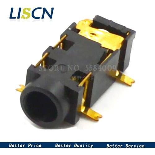 10PCS 3.5MM Headphone PJ-327A Gold-Plated Patch SMD Audio Earphones/Headphone Socket PJ327A