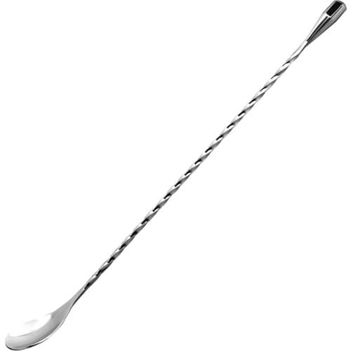 12 Inches Stainless Steel Mixing Spoon, Spiral Pattern Bar Cocktail Shaker Spoon