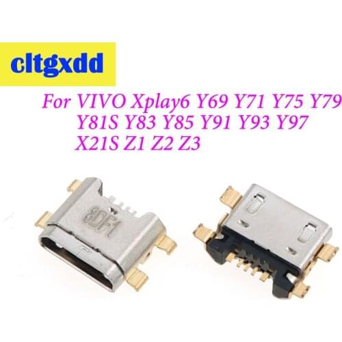 Cltgxdd 2PCS USB Dock Charging Port Jack Connector For VIVO Xplay6 Y69 Y71 Y75 Y79 Y81S Y83 Y85 Y91 Y93 Y97 X21S Z1 Z2 Z3