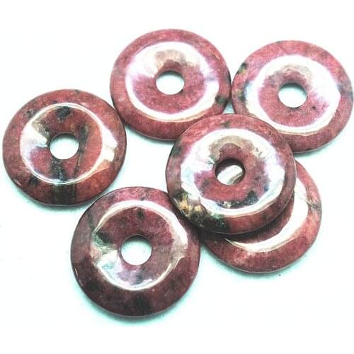 2pcs nature rhodonite stone round shape 40mm women pendants making jewelry accessories free shipping top sells wholesale price