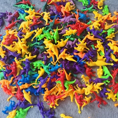 20/50Pcs Cute Animal Small Dinosaur Plastic Toy Soft Solid Tyrannosaurus Rex Triceratops Childrens Toys Boys Kids Birthday Gift