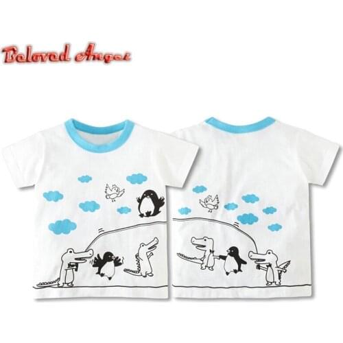 2019 Summer Boys Shirts Cotton Children T-shirts Colored Tops for Girls Short Sleeve Kids Blouse Toddler Tees Baby Clothing 2-6T