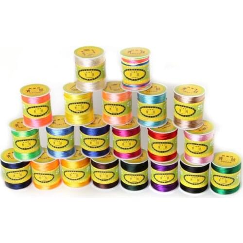 70M/Spool 1.5MM Nylon Black Satin Chinese Knotting Silky Macrame Cord Beading Braided String Thread Jewelry Findings for DIY