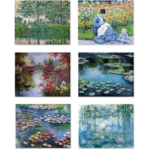 FULLCANG full square/round drill 5d diy diamond painting claude monet mozaik embroidery landscape cross stitch craft kit FC724