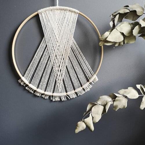 Handmade Bohemian Fringed Wall Frame Tapestry Macrame Ceremony Backdrop Wall Art Frame For Home Living Room Decoration