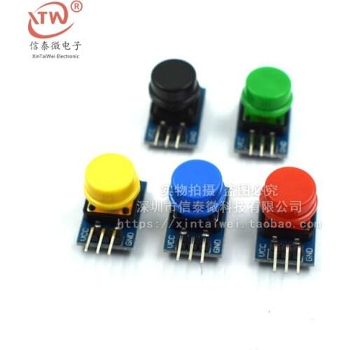 5PCS 12X12MM Big key module Big button module Light touch switch module with hat High level output for arduino