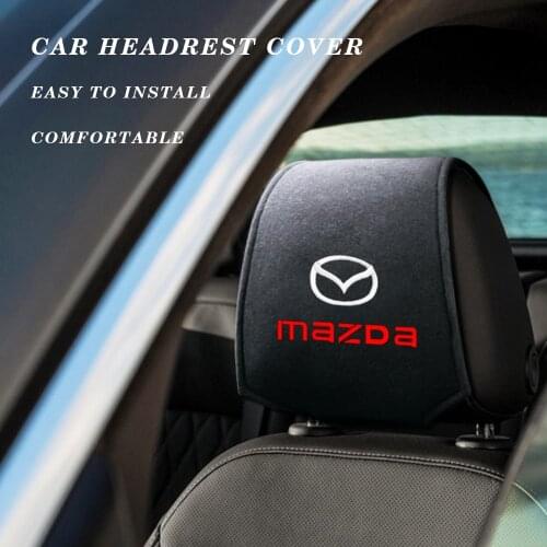 Car Headrest Cover Auto Seat Headrest Cushion Neck Pillow Case For MAZDA 3 BK BL 5 CR CW 6 II GH CX-7 ER MX-5 NC III 23 MT