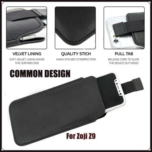 Casteel PU Pull Tab Sleeve Pouch Leather Case For Zoji Z9 Case Cover