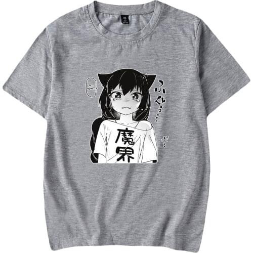 Jahy-sama wa Kujikenai! T-shirt casual all-match printing Harajuku cotton polyester short-sleeved loose T-shirt tops