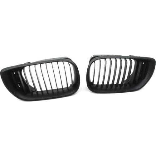 Euro Style Matte Black Front Grille for BMW E46 02-05 facelifted 4DR 3 Series
