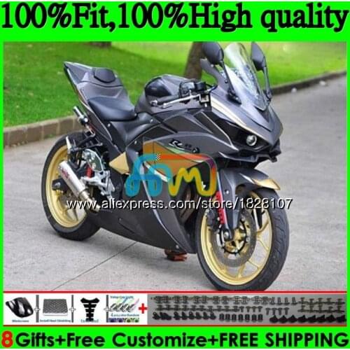 Injection For YAMAHA YZF R3 R25 R 25 YZFR25 14 15 16 Grey black 17 113BS.12 YZF-R3 YZF-R25 YZFR3 2014 2015 2016 2017 Fairings
