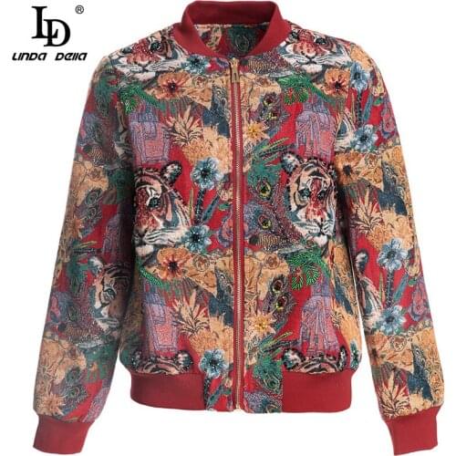 Женские красные куртки LD LINDA DELLA China At AliExpress