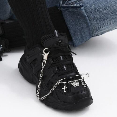Trendy Personality Star Tassel Astronaut Pendant Boot Shoe Chain Jewelry Hip hop Anklet Chains for Woman Party Jewelry Gift