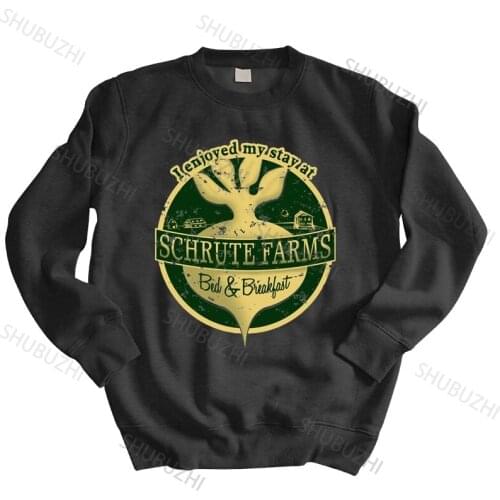 Men sweatshirt spring Unique Retro Dwight Schrute Farms warm Graphic The Office TV sweatshirt warm hoody bigger size