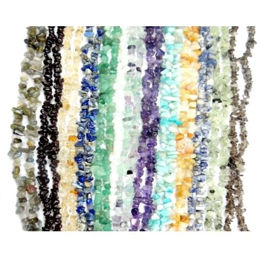 Natural Chips Shape Stone Beads Fluorite Lapis Garnet aventurine labradorite Strand 34" For DIY Necklace Jewelry Making