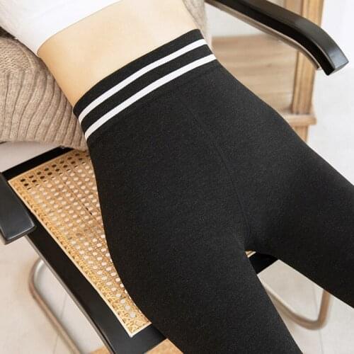 2020 new autumn and winter Plush Warm Cotton Yoga Pants with thin body and two bar integrated pants 260g