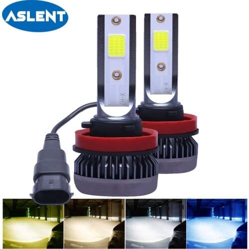 New Mini H4 H7 LED Car Headlight Kit 6500K white 3000K golden 8000K ice blue H1 H11 9005 HB3 9006 HB4 H8 Bulbs Car Accessories