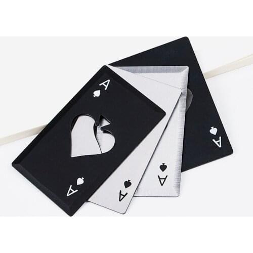 Creative spade A bottle opener poker card shape credit card bottle opener stainless steel bottle opener gift gift