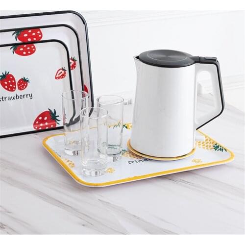 Plastic Dessert Serving Tray Tea Breakfast Bread Snack Storage Trays Square Accessories Cosmetics Dish