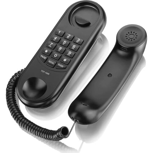 Basic Trimline Corded Phone with Call Waiting, Adjustable Ringtone Volume, Wall-Mountable, Lightning Protection, Home Telephone