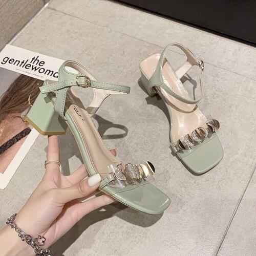 Strap Fashion Sandals Transparent Sequins High Heels Summer Sexy Peep Toe Shoes Pumps Women High Heel Sandals Ladies Party Shoes