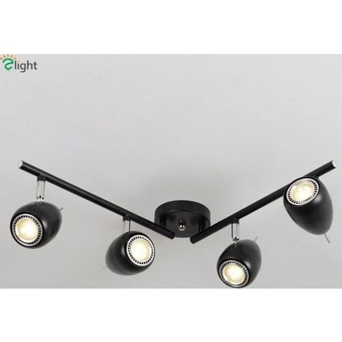 Modern Simple Rotatable Led Ceiling Light Lustre Metal Dining Room Led Ceiling Lights Ceiling Lamp Loft Led Spot Light Fixtures