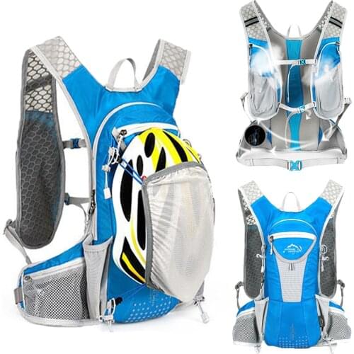 12L Hiking Outdoor Sport Cycling Camping Water Bag Helmet Storage Hydration Backpack Men and Women Bike Ride Bladder Knapsack