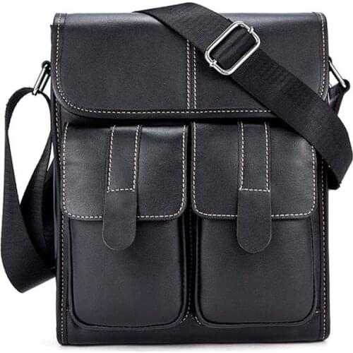 Fashion Messenger Bag Men Shoulder bag Genuine Leather Small Male Crossbody Bags for Messenger men Leather bags Handbags