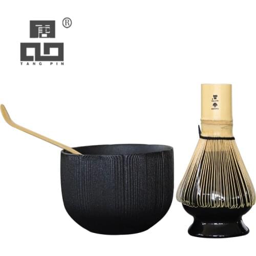 TANGPIN 4pcs/set traditional matcha giftset bamboo matcha whisk scoop ceremic Matcha Bowl Whisk Holder matcha tea sets