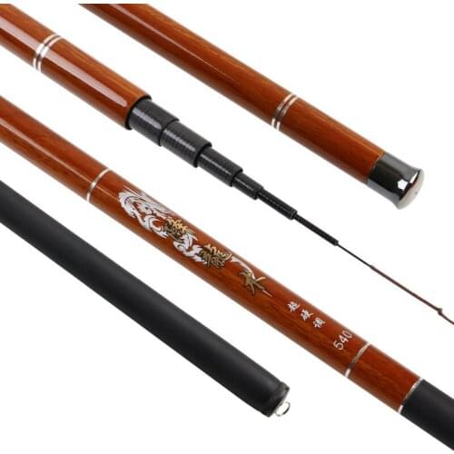 Telescopic carbon fishing rod portable short rod 3.6M/4.5M/5.4M/6.3M/7.2M stream fishing rod
