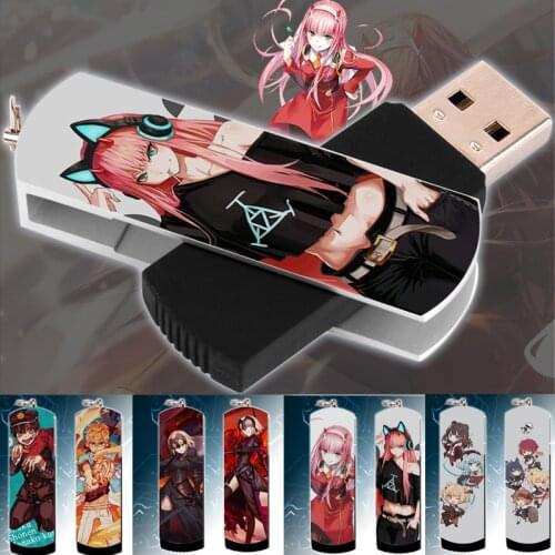 Genshin Impact Fate cosplay Cartoon 64G 32G 8G Computer USB Flash Drive DARLING in the FRANXX Joan of Arc cos Hanako-kun gifts
