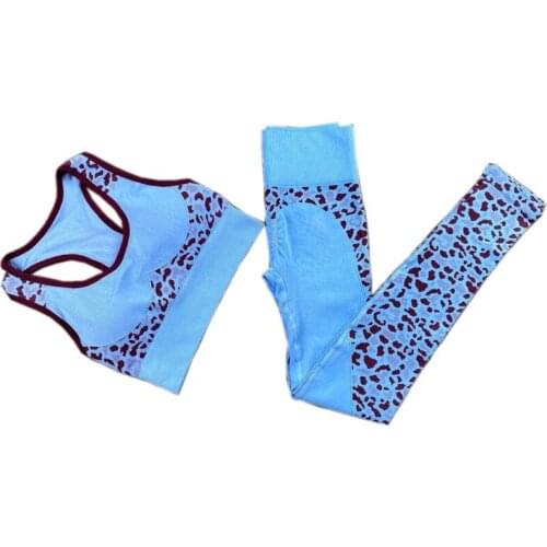 Women Yoga Clothing Tracksuit Leopard Seamless Gym Yoga Sport Set Bra+Leggings Fitness Home Clothes Ropa De Mujer Workout Outfit