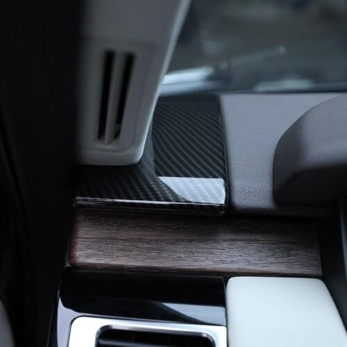 2 x Carbon fiber For Land Rover Discovery 5 L462 LR5 2017 2018 Car-Styling ABS Plastic Dashboard Decoration Cover Trim Auto Part
