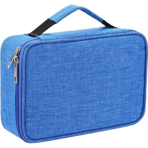 72 Holes School Pencil Box Large Pencilcase for Girls Boys Pen Case Stationery Big Black Cartridge Bag Supplies Spiral Penal Kit