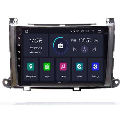 9inch headunit car PC Octa Core Android 10 4+64G DVD GPS Navigation for TOYOTA Sienna 2011 2012 2013 4G LTE Car Play