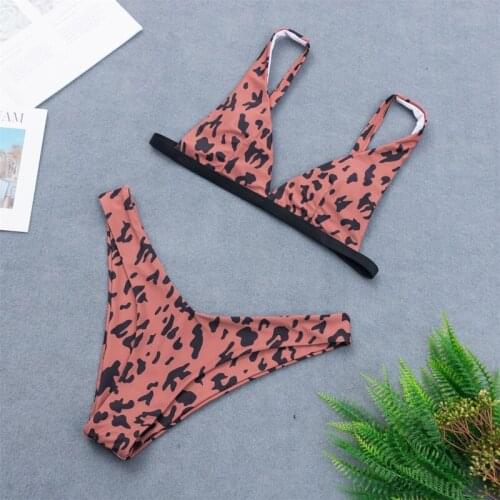 Bikini 2021 Women Micro Sexy Swimsuit Push Up Swimwear Mujer Two Piece Bathing Suit Swim Leopard Bather Female Thong Biquini Set