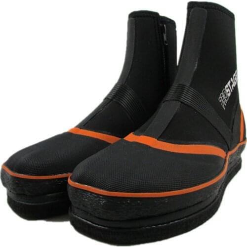 Fly Fishing Rock Climbing Shoes Aqua Wading Shoes Zip Felt Steel Nail Sole Elastic Rubber Shoes No-slip Hunting Waterproof Boots